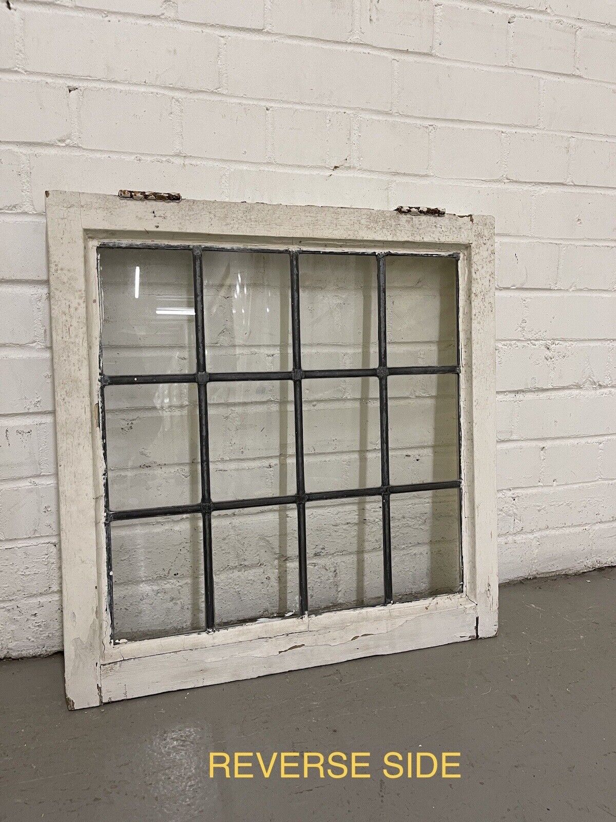 Reclaimed Leaded Light Panel Wooden Windows 565 x 570mm