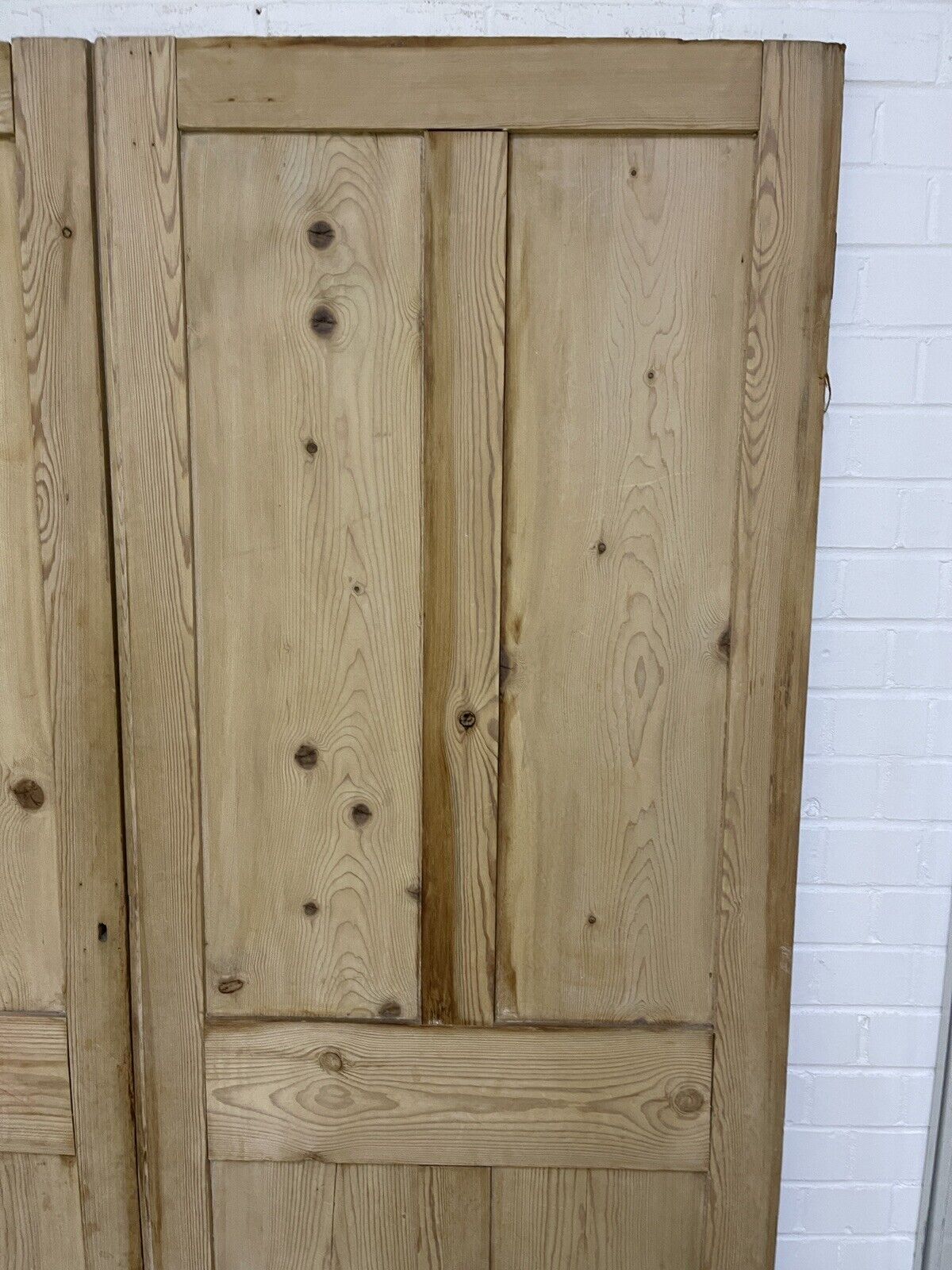 Original Vintage Reclaimed French Pine Internal 4 panel Double Doors 1952 x 1457