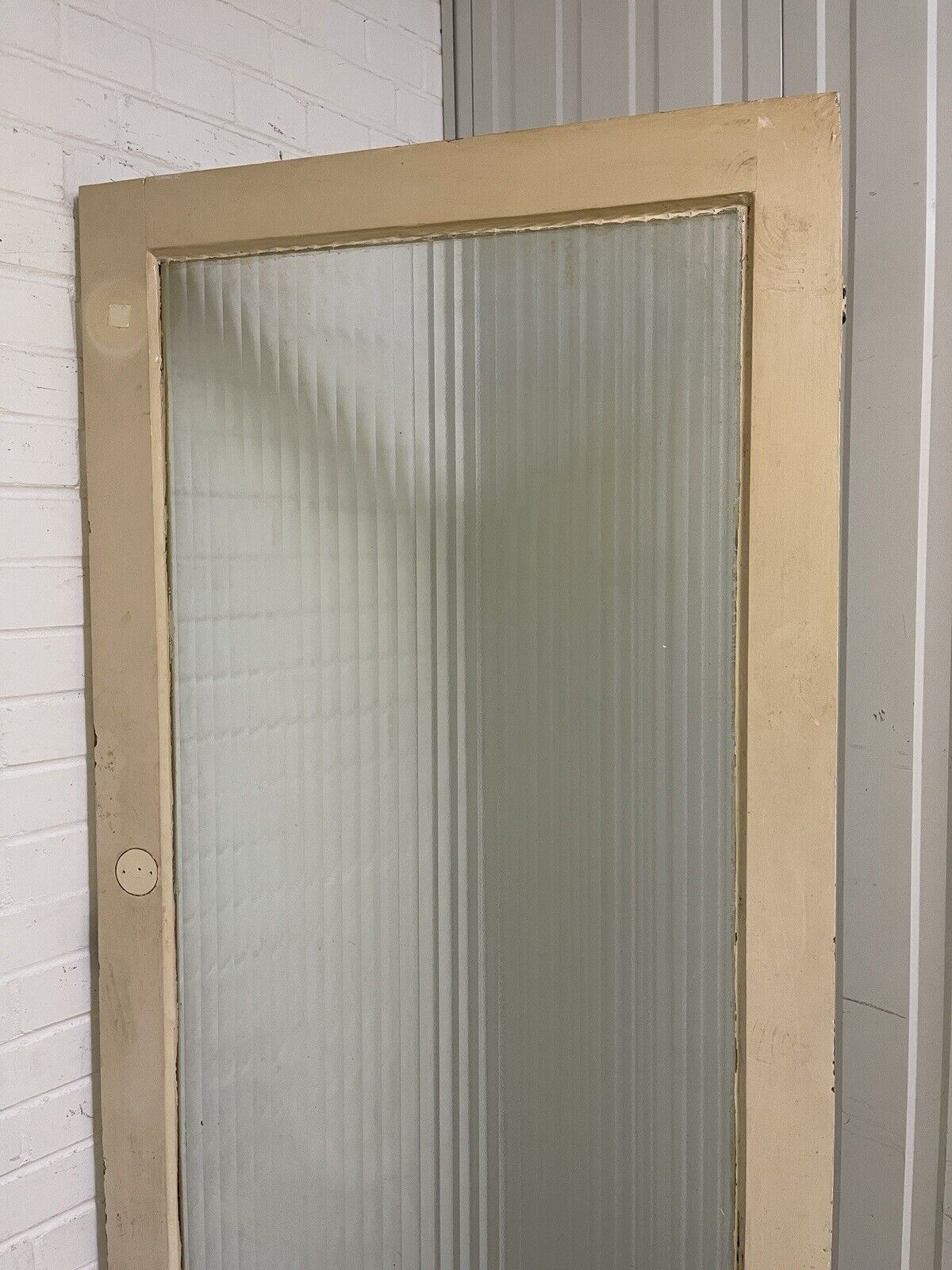 Reclaimed Frosted Reeded Glass Internal Or External Door 2030 or 2025 x 860mm