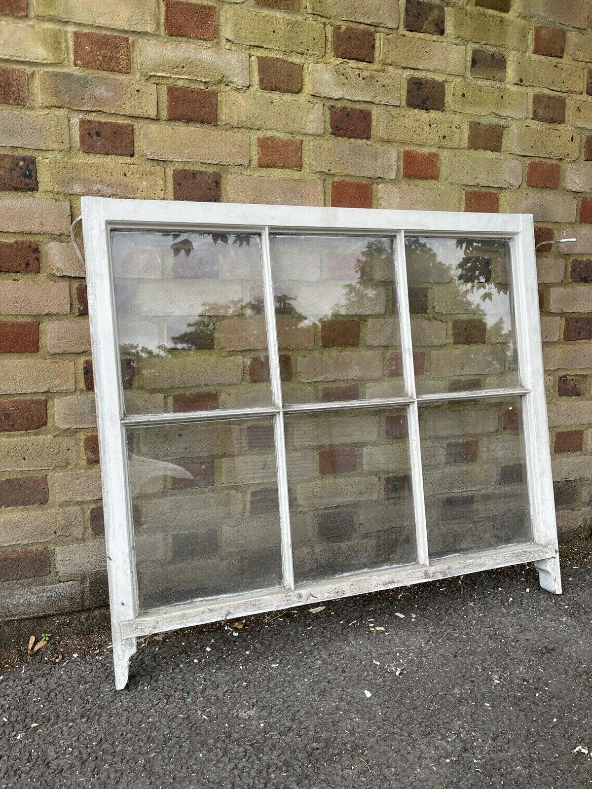 Reclaimed Old Georgian 6 Panel Wooden Window 1035 x 920mm