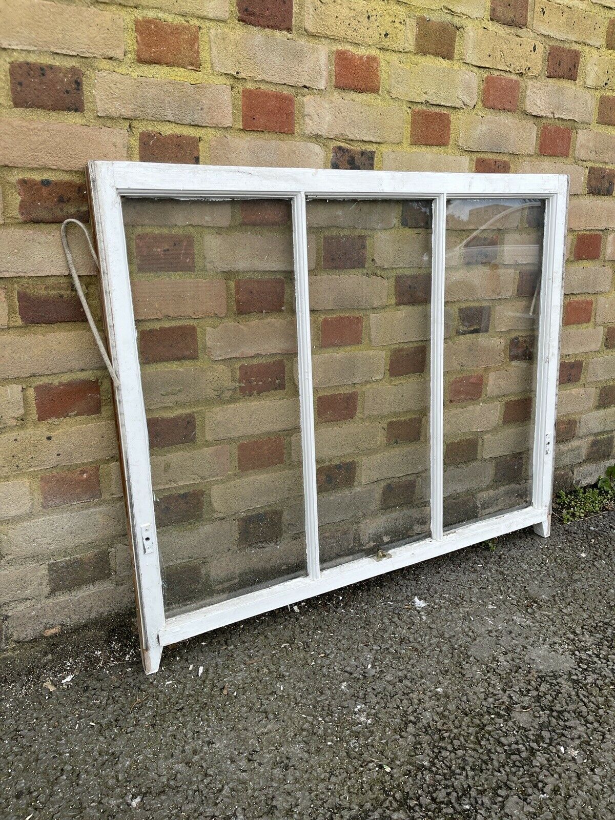 Reclaimed Old Victorian Edwardian Wooden Three Panel Sash Window