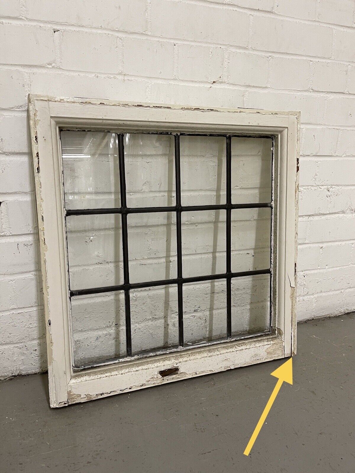 Reclaimed Leaded Light Panel Wooden Windows 565 x 570mm