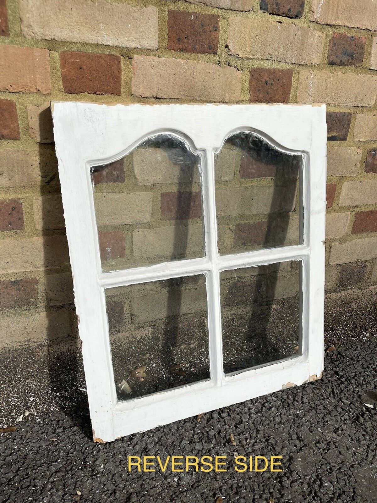 Reclaimed Old Edwardian Arch Sash Wooden Window 603 x 525mm