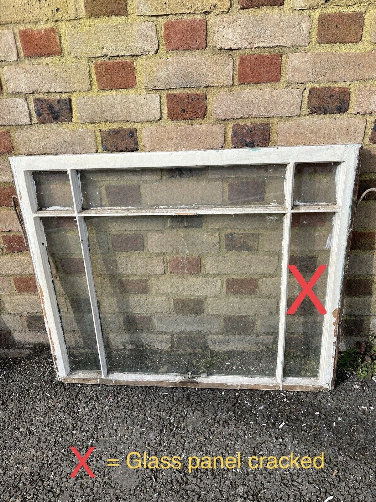 Reclaimed Old Edwardian 6 Panel Wooden Panel Sash Window