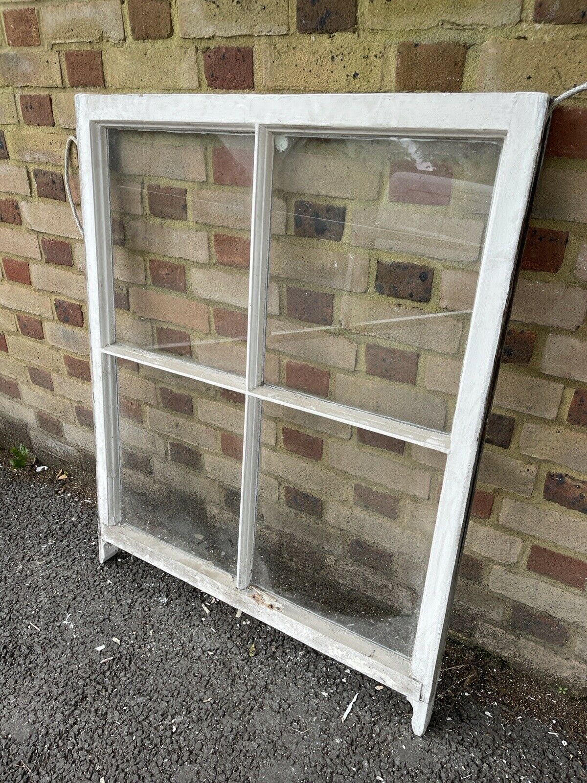 Reclaimed Old Georgian 4 Panel Wooden Window 1070 x 867 mm