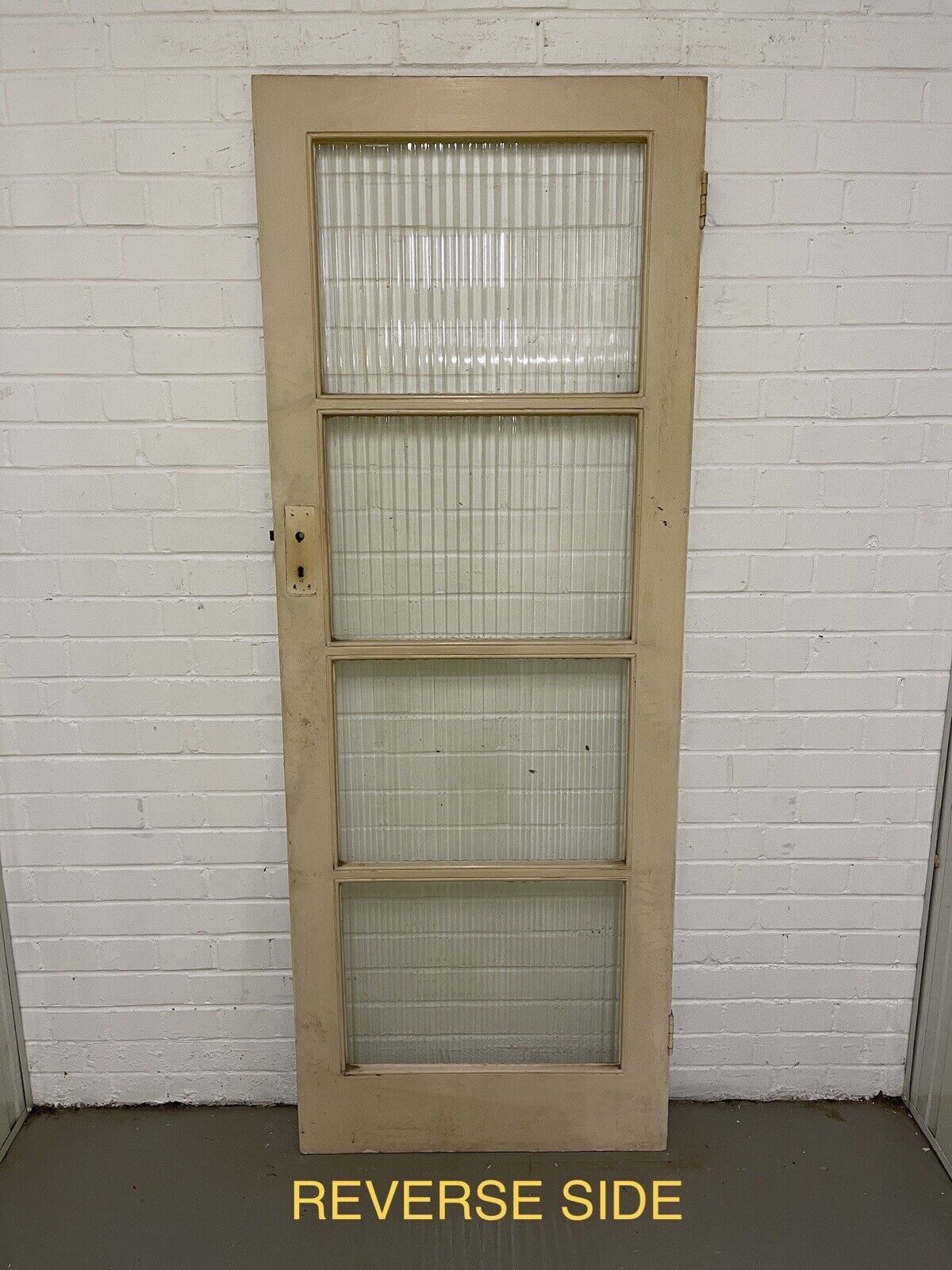 Reclaimed Reeded Glass Internal Or External Door 1905 x 710mm