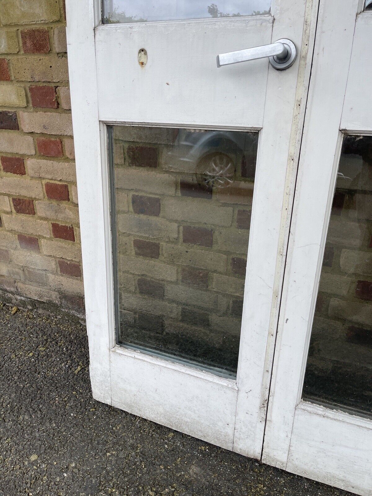 Reclaimed Old French Double Glazed Glass Wooden Double Doors 2190 x 1075mm