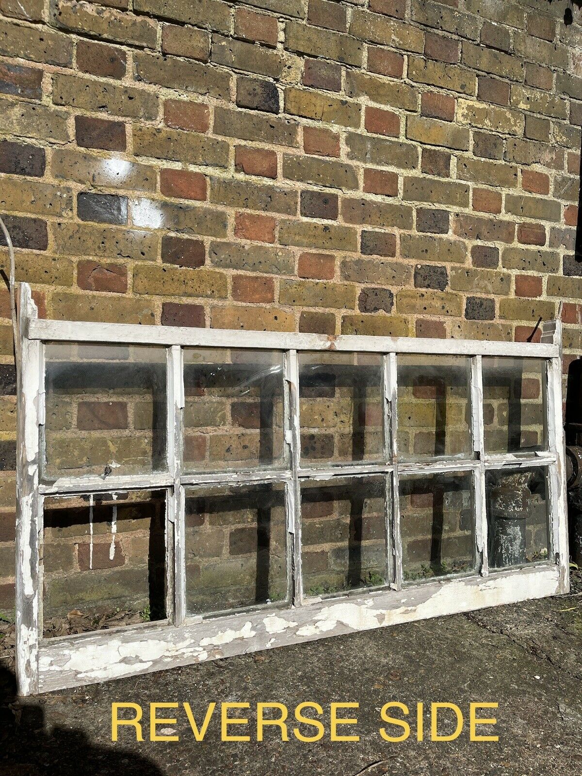 Large Reclaimed Old Georgian 10 Panel Wooden Sash Window