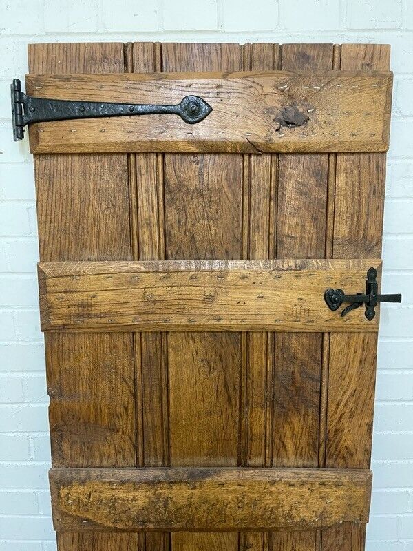 Reclaimed Oak Old Handmade Studded Ledge and Brace door 1838 x 680mm