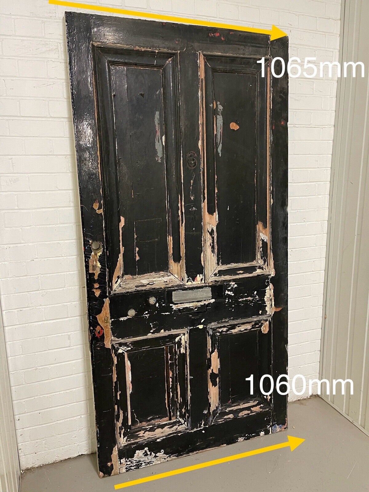 Reclaimed Old Edwardian Victorian Wooden Panel Front Door 2105 x 1060 or 1065mm