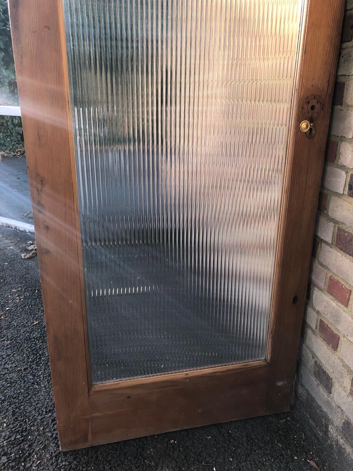 Reclaimed Reeded Glass Internal Or External Door 2020 x 813mm