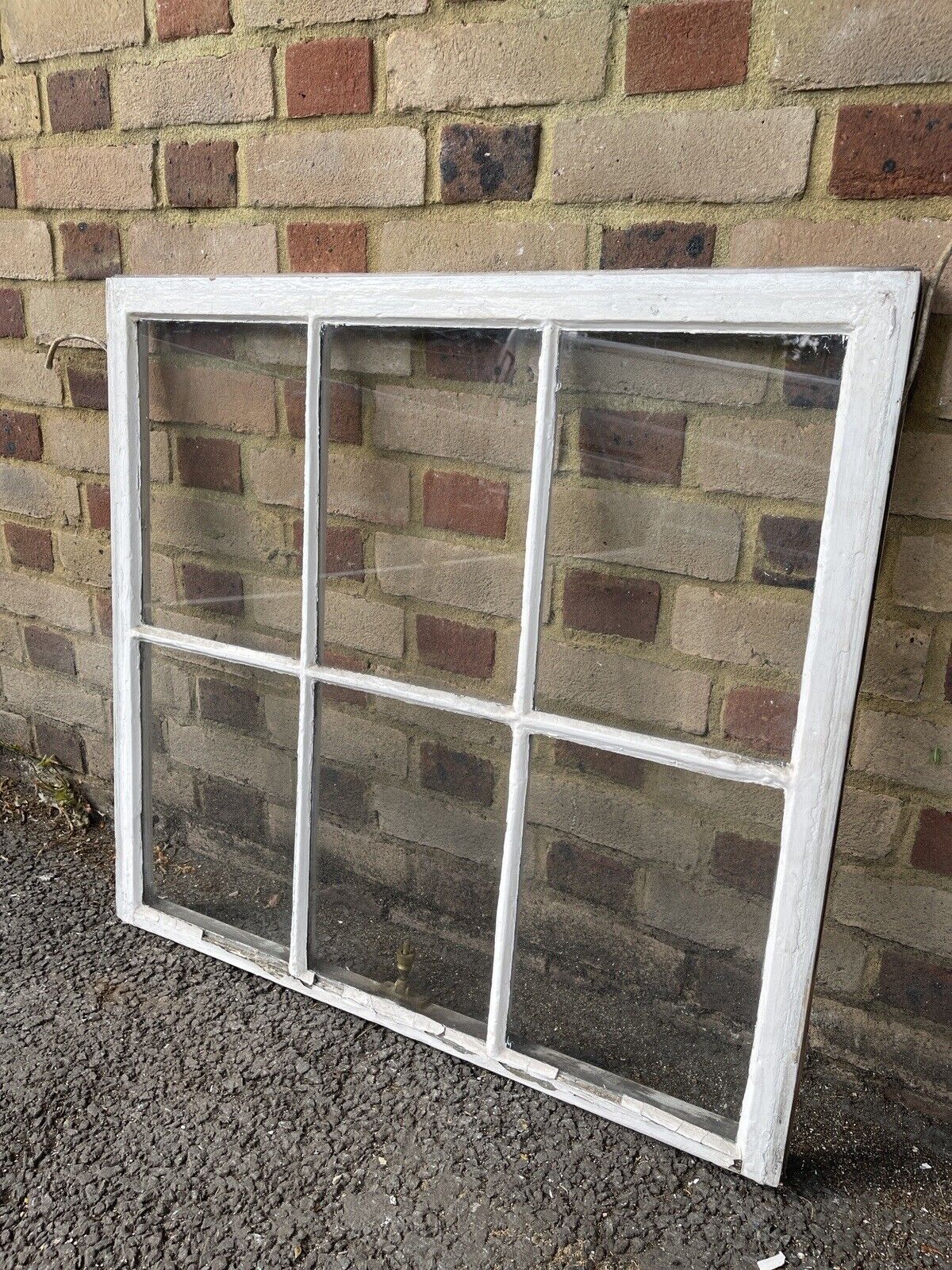 Reclaimed Old Georgian 6 Panel Wooden Window 840 x 775mm