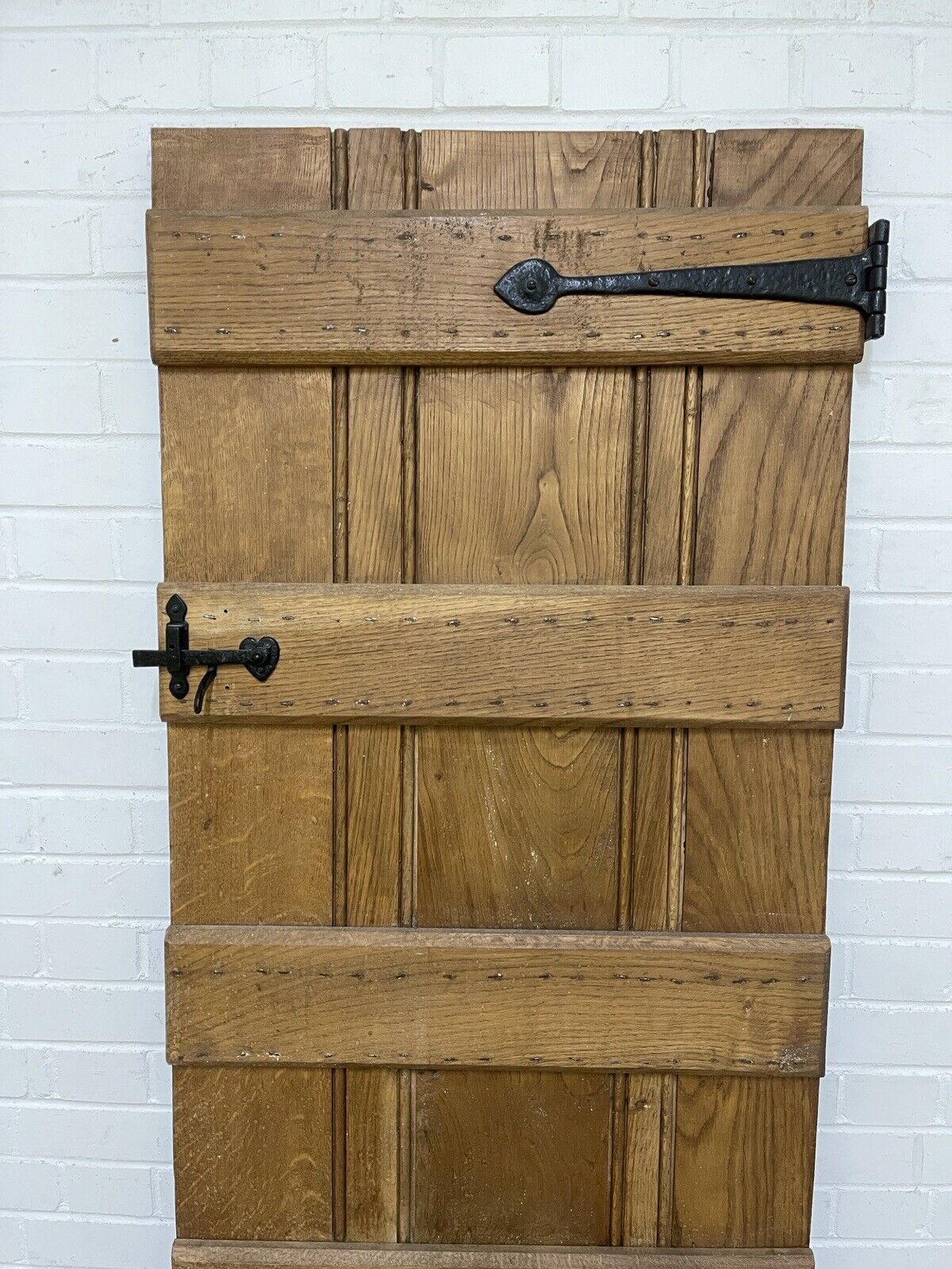 Reclaimed Oak Old Handmade Studded Ledge and Brace door 1825 x 680mm