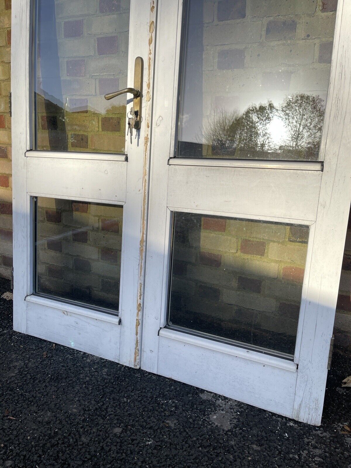 Reclaimed Old French Double Glazed Glass Wooden Double Doors 1365 x 2000mm
