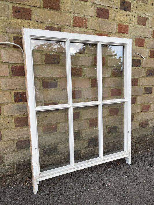 Reclaimed Old Georgian 6 Panel Wooden Window 750 x 955mm