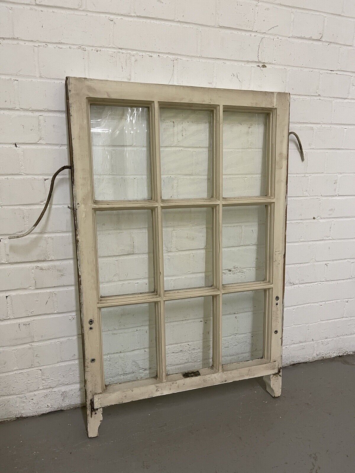 Reclaimed Old Georgian 9 Panel Wooden Window 605 x 928mm