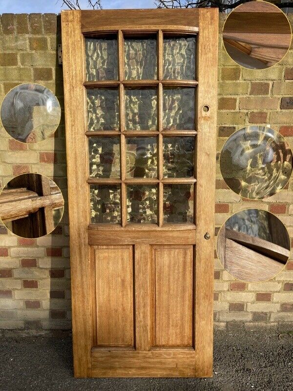 Reclaimed Wooden Panel External Front Door Crafted Bow Design 2035 x 814mm
