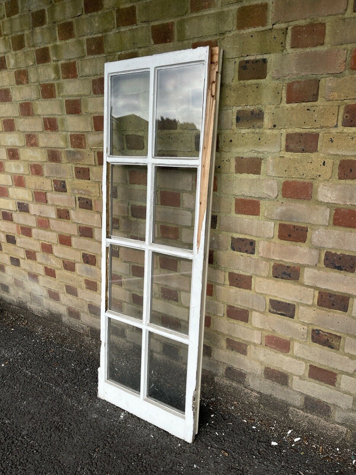 Reclaimed Old Georgian 8 Panel Wooden Window 1500 x 520mm