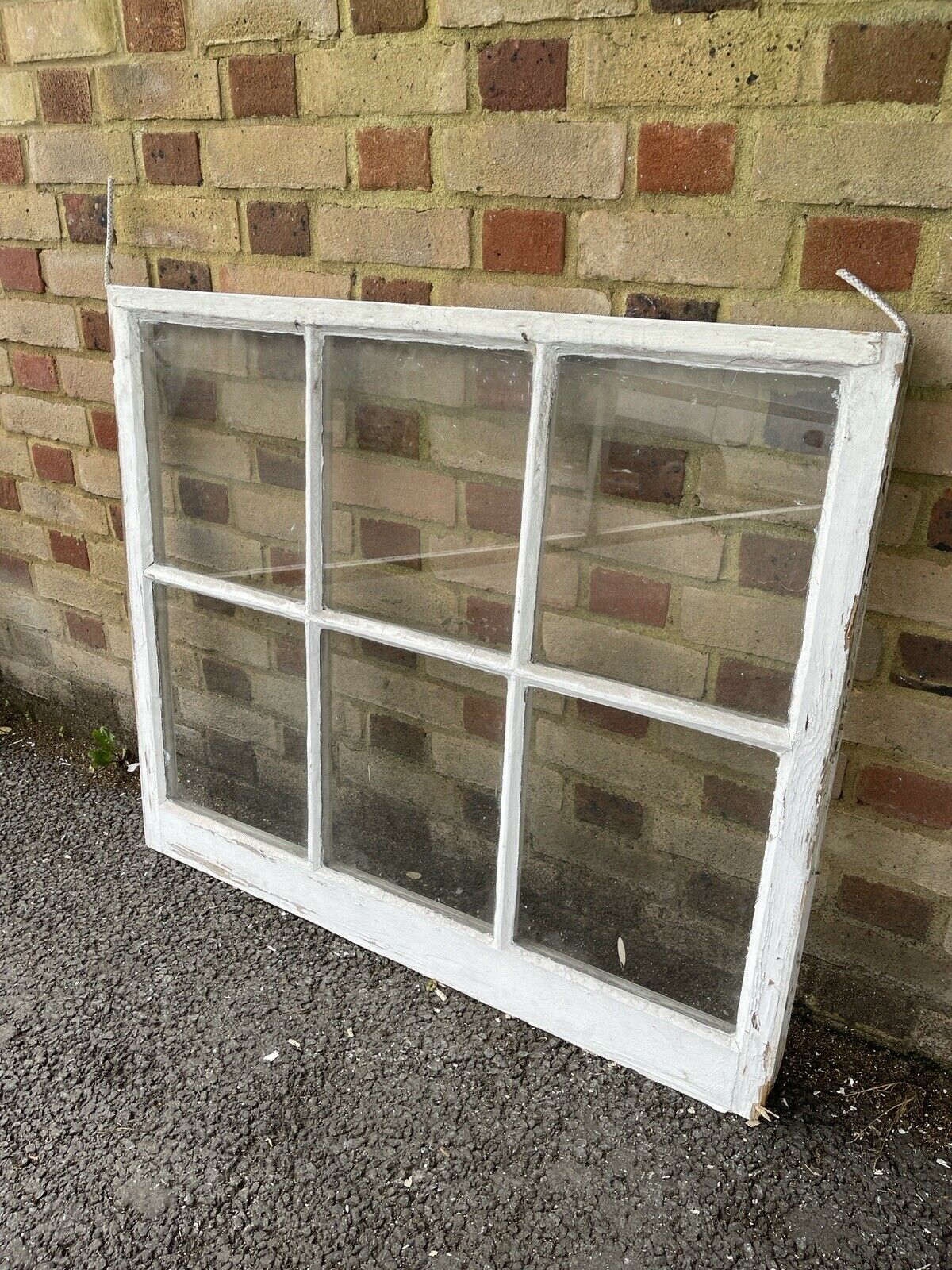 Reclaimed Old Georgian 6 Panel Wooden Window 1035 x 880mm