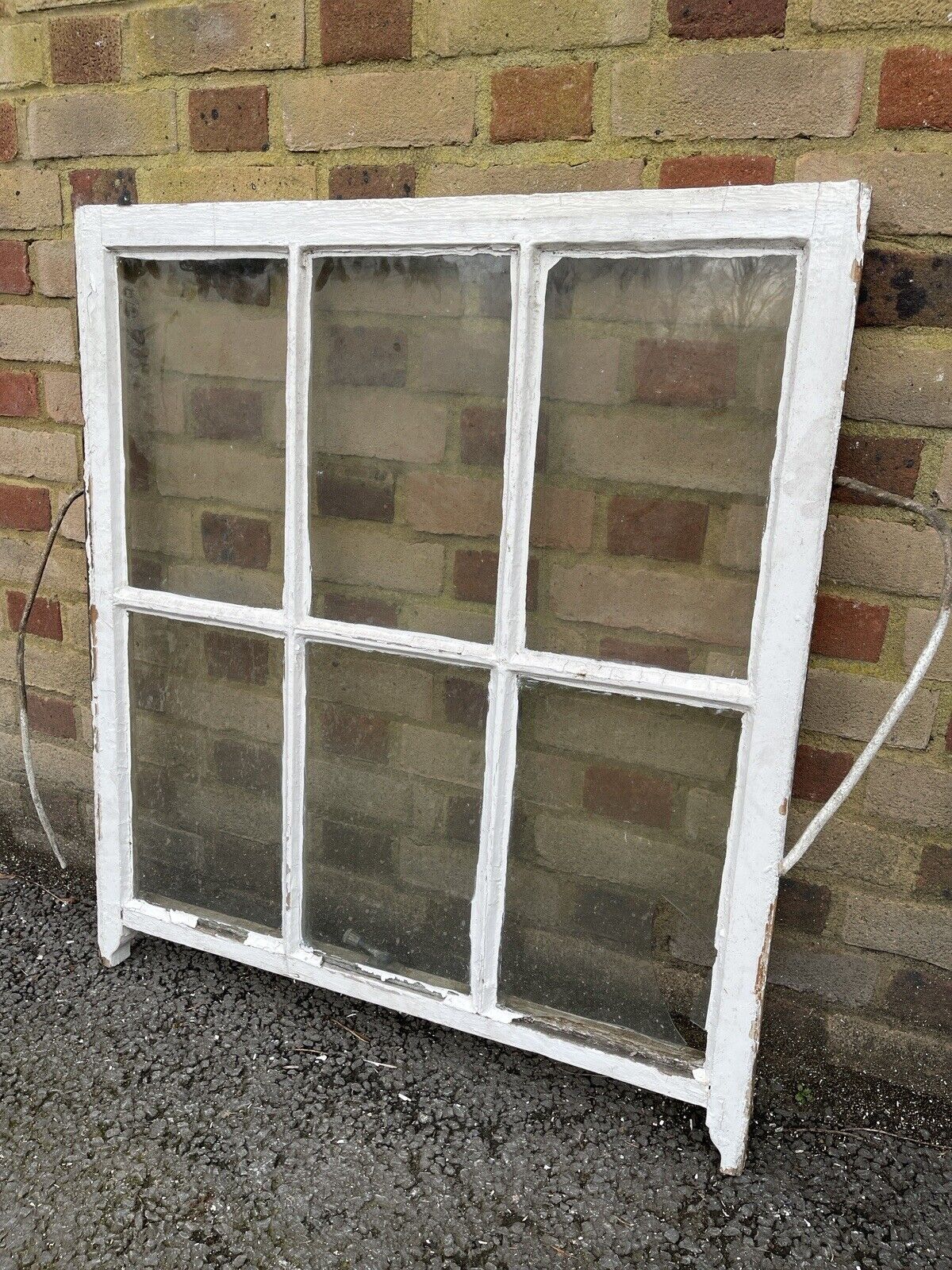 Reclaimed Old Georgian 6 Panel Wooden Window 840 x 950mm