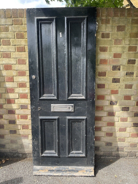 Reclaimed Victorian Wooden Panel External Front Door  2020 x 810mm