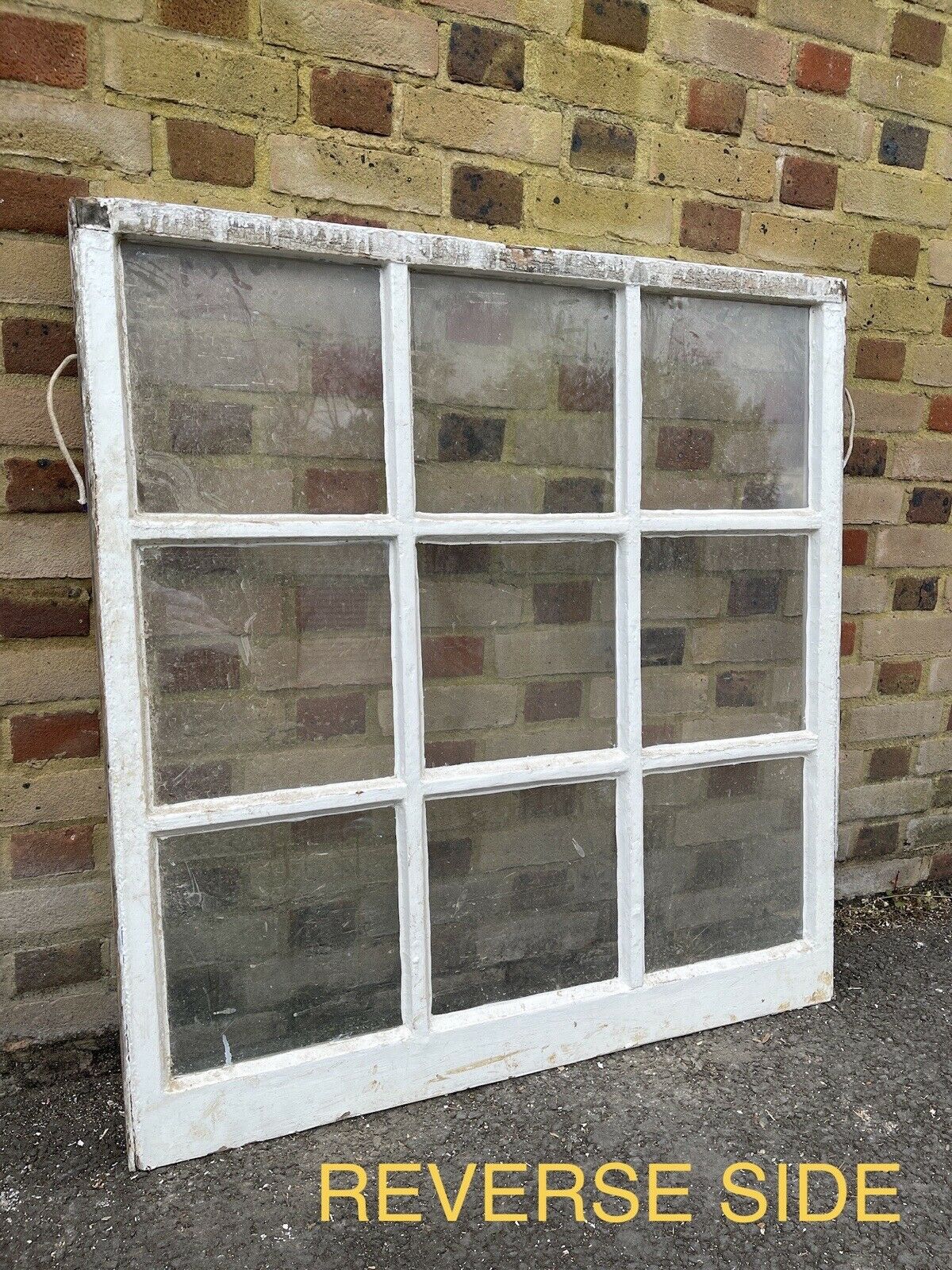 Reclaimed Old Georgian 9 Panel Wooden Window 1115mm Or 1085 x 1065mm