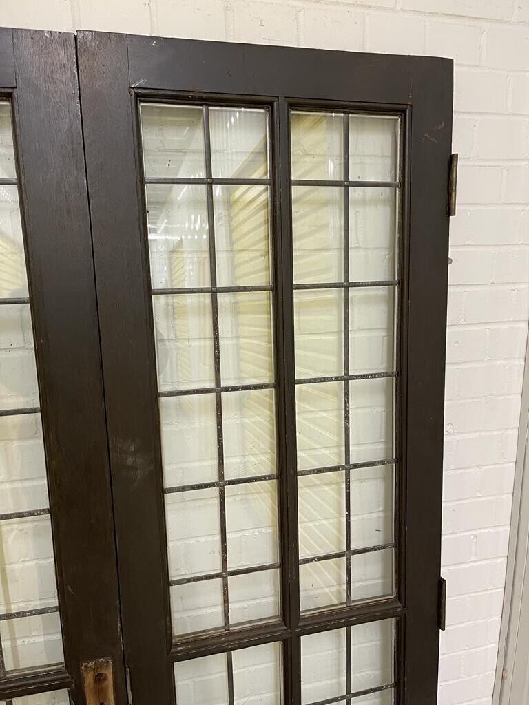 Reclaimed Old French Double Glazed Glass Wooden Double Doors 1835 x 1205mm