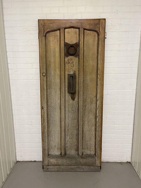 Reclaimed Victorian Edwardian Wooden Panel External Front Door 2073 x 860mm