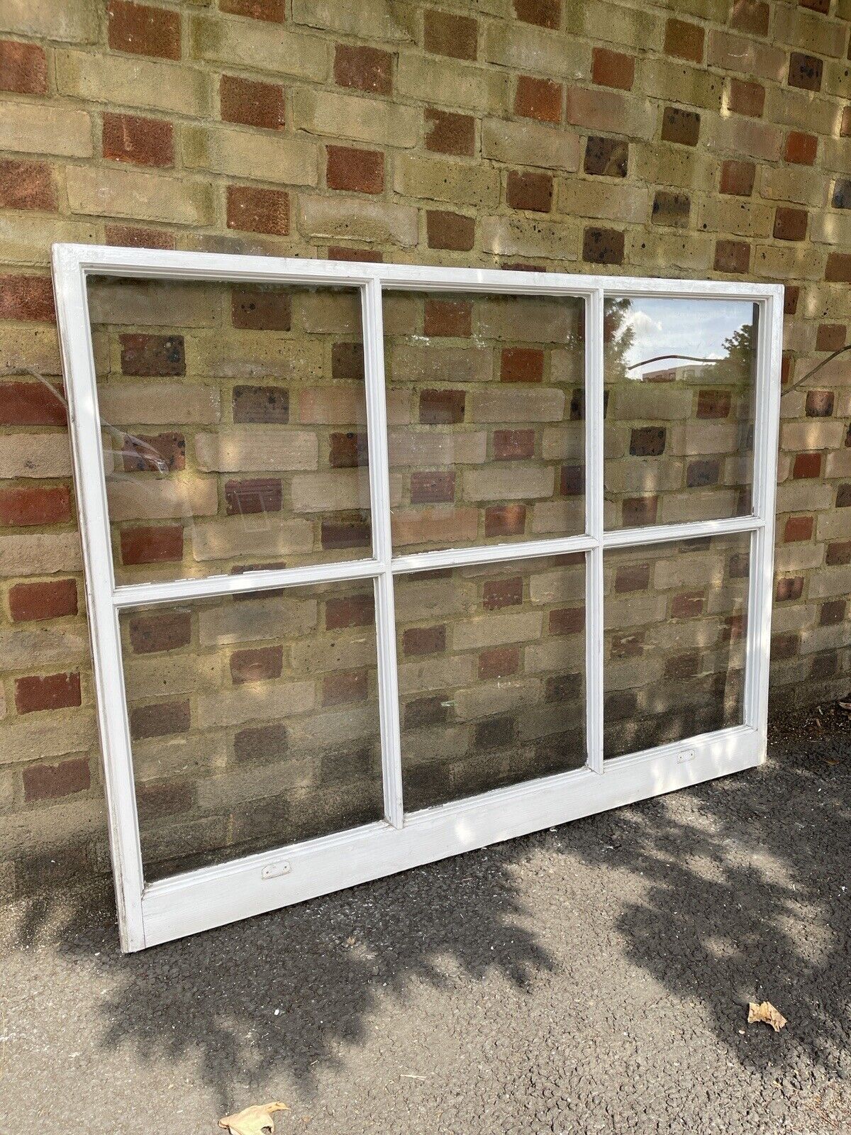 Reclaimed Old Georgian 6 Panel Wooden Window 1112mm or 1097mm x 1471mm