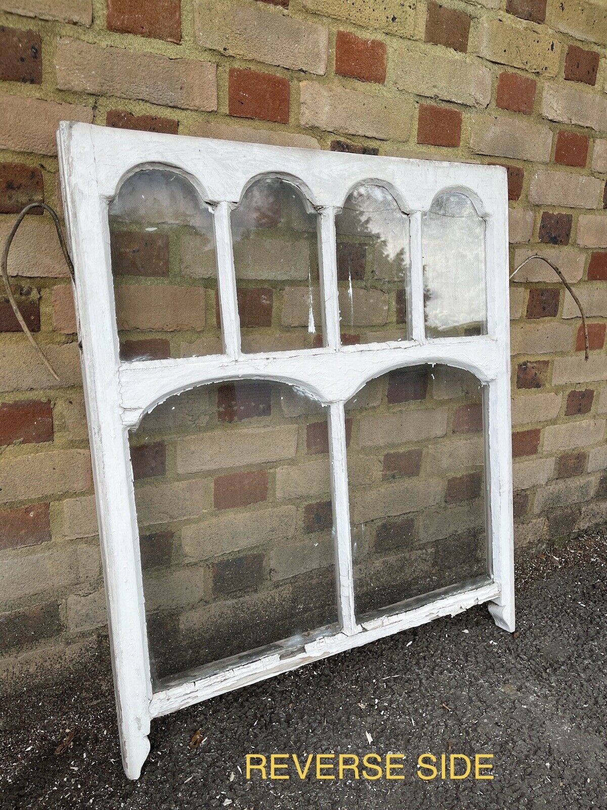 Reclaimed Old Edwardian Arch Sash Wooden Window 890 x 760mm