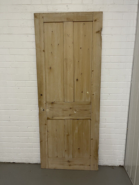 Original Vintage Reclaimed Victorian Pine Internal 4 panel Door 1905 1920 x 753