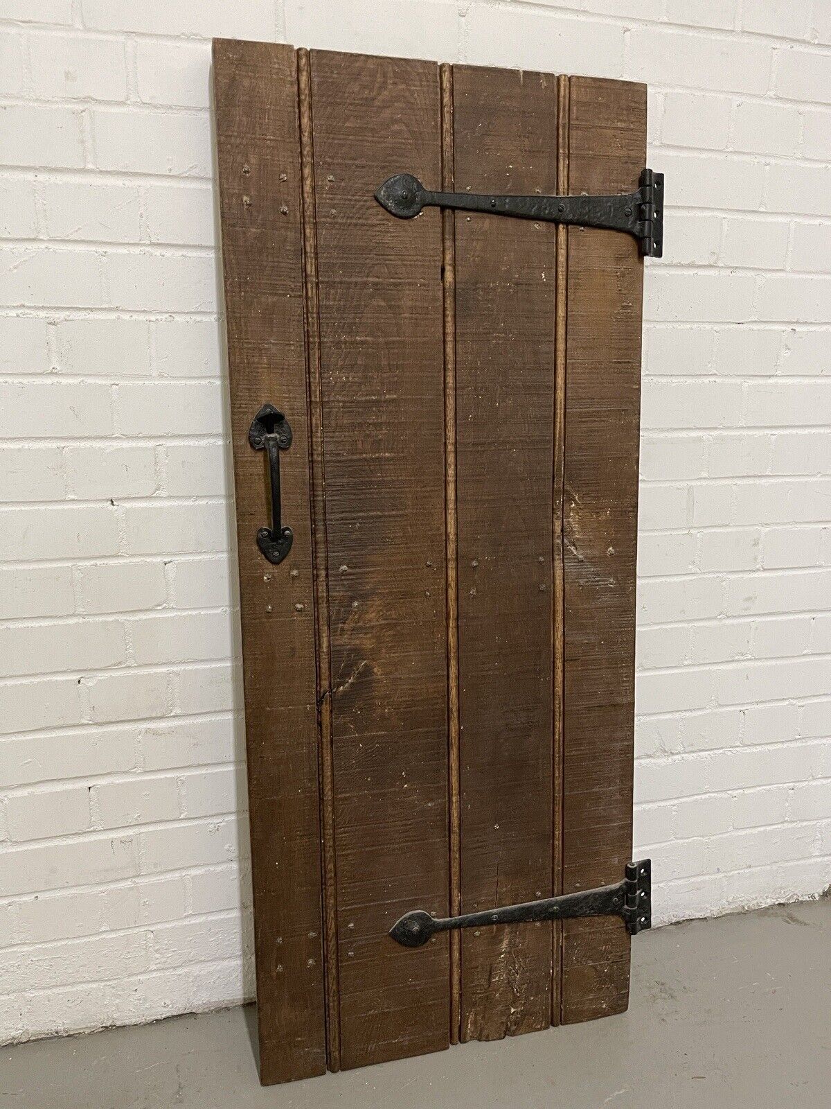 Reclaimed Oak Old Handmade Studded Ledge and Brace door 1300 x 550mm