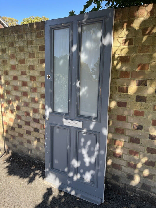 Reclaimed Victorian Wooden Panel External Front Door  2002 or 2030mm  x 805mm