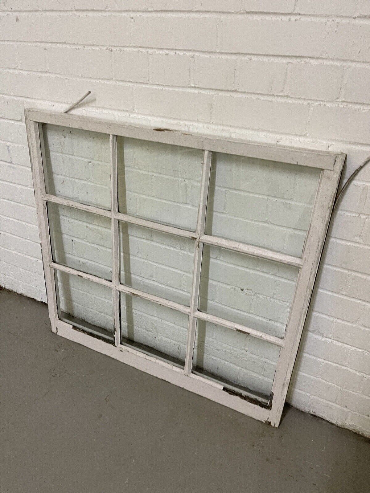 Reclaimed Old Georgian 9 Panel Wooden Window 912 x 832mm