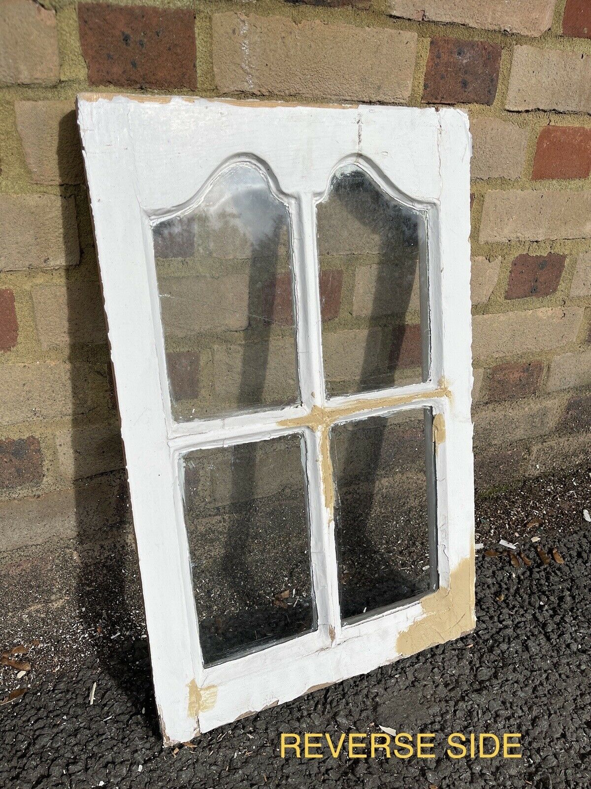 Reclaimed Old Edwardian Arch Sash Wooden Window 605 x 390mm