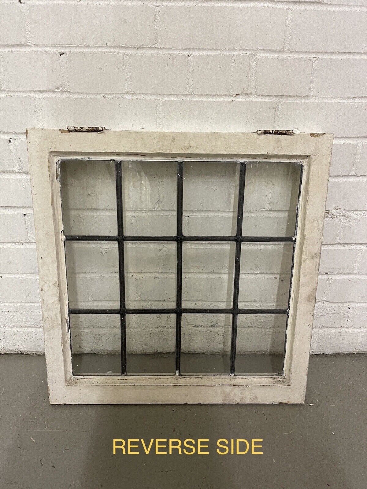 Reclaimed Leaded Light Panel Wooden Windows 560 x 570mm