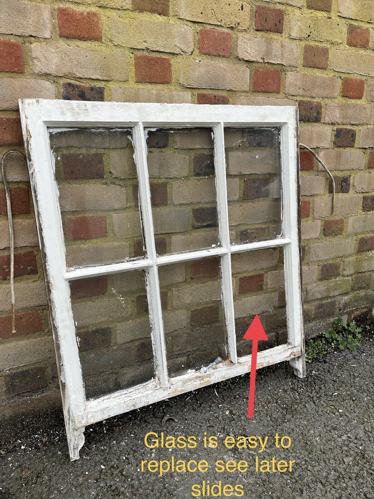 Reclaimed Old Georgian 6 Panel Wooden Window