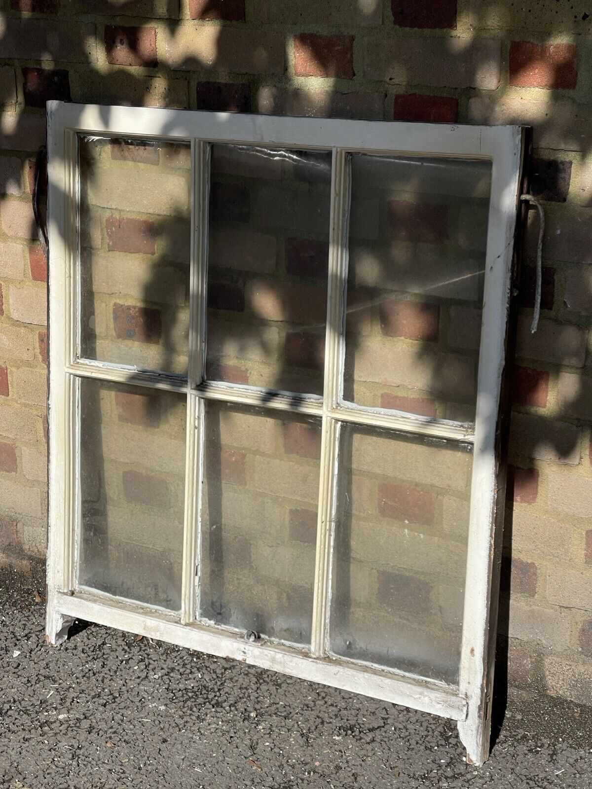 Reclaimed Old Georgian 6 Panel Wooden Window 950mm x 835mm