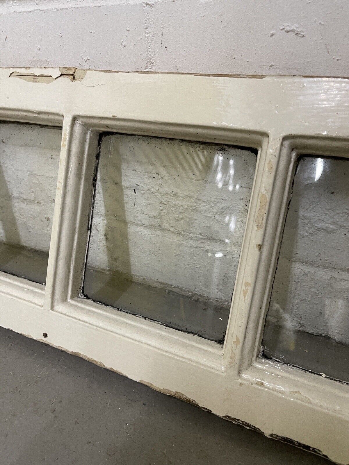 Reclaimed Georgian 4 Panel Wooden Panel Sash Window Picture Frame 265 x 815mm