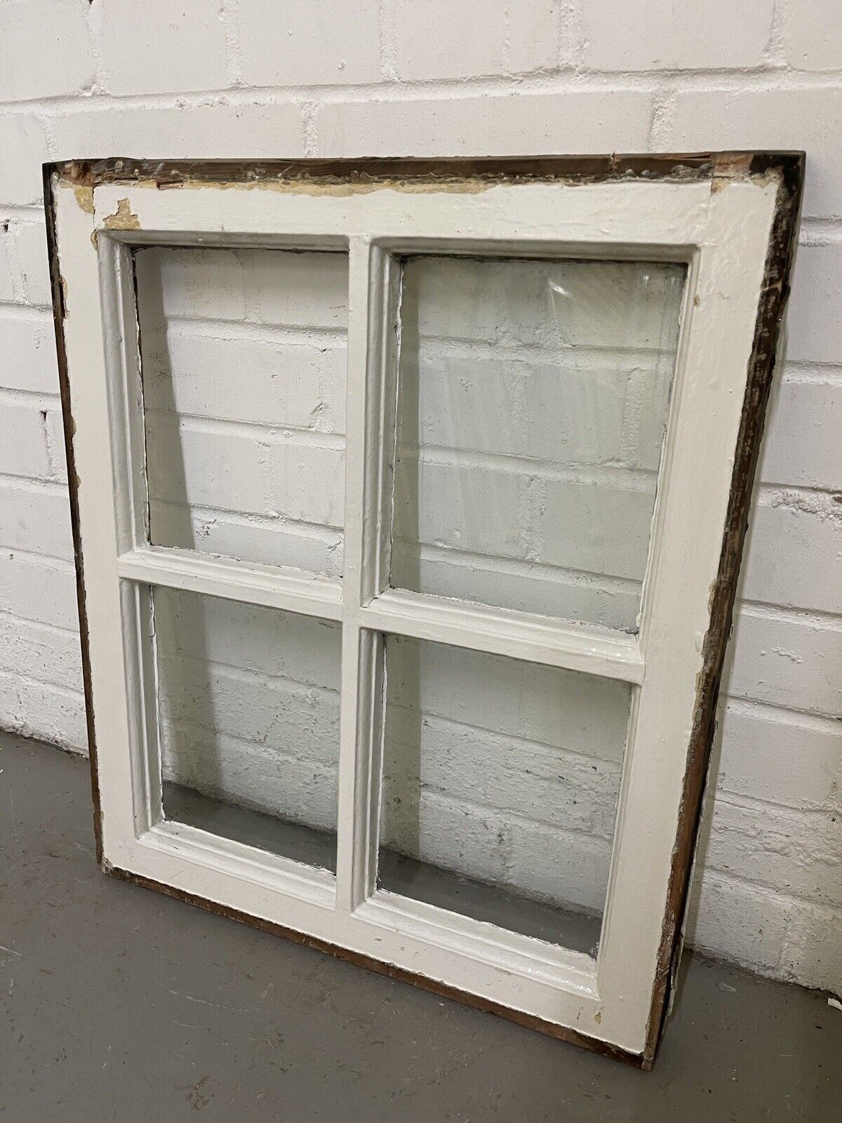 Reclaimed Old Georgian 4 Panel Wooden Window 495 x 585mm