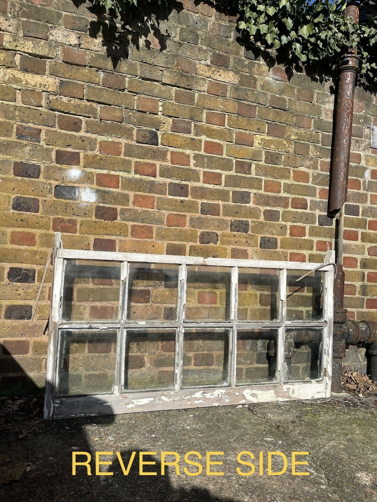 Large Reclaimed Old Georgian 10 Panel Wooden Sash Window