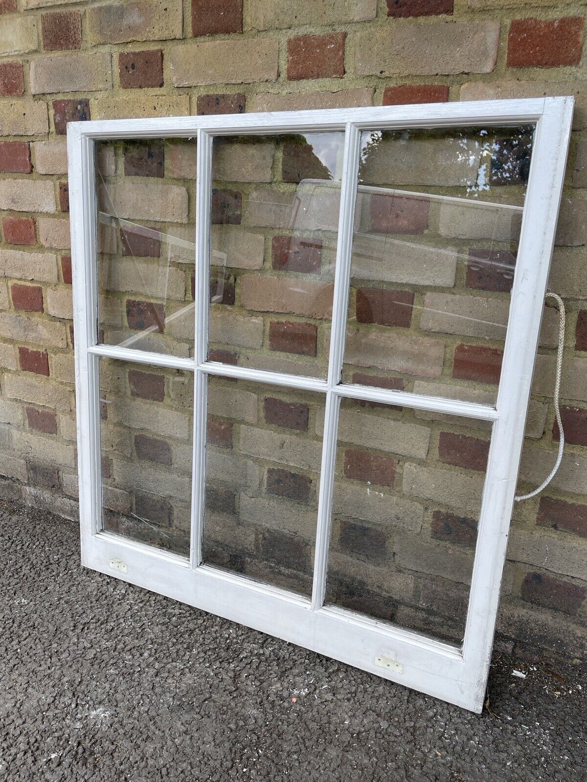 Reclaimed Old Georgian 6 Panel Wooden Window 900 x 945mm