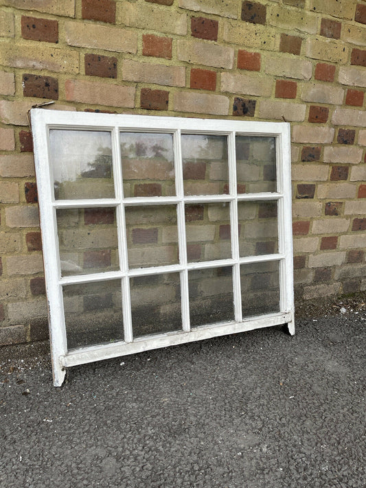 Reclaimed Old Georgian 12 Panel Wooden Window 910 x 825mm