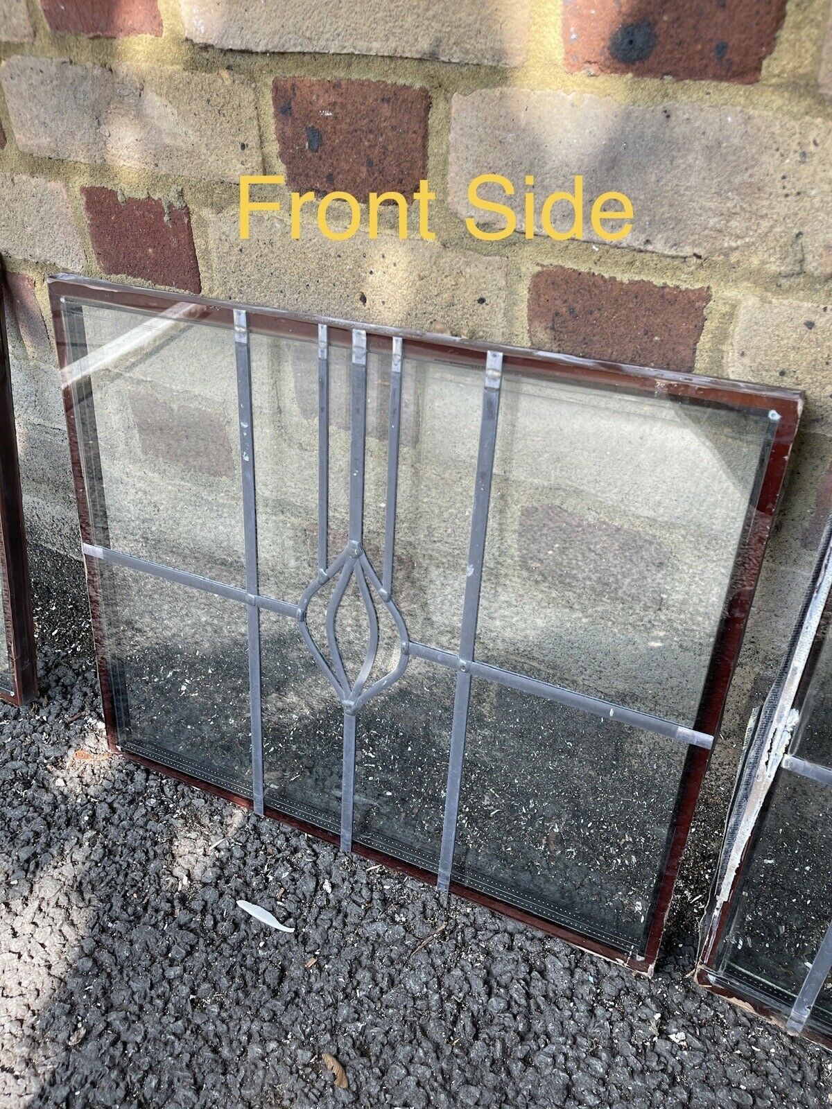 Job Lot Of Five Leaded Light Double Glazed Stained Glass Panes Panels