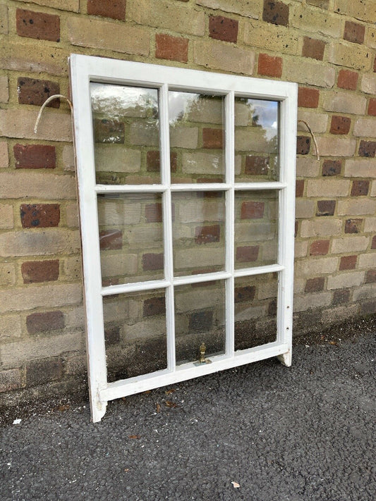 Reclaimed Old Georgian 9 Panel Wooden Window 720 x 975mm