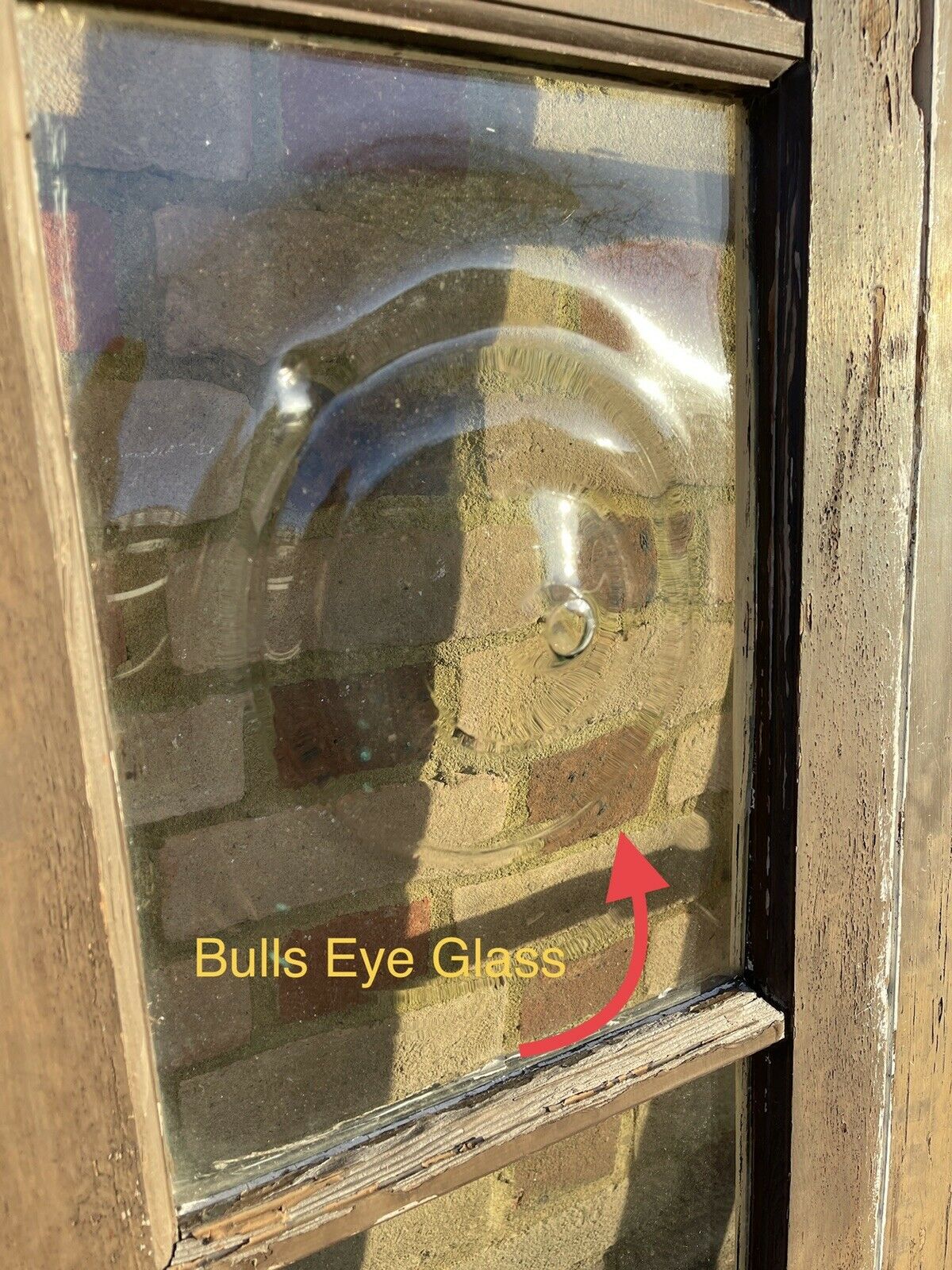 Reclaimed French Single Pane Glass Bulls Eye Wooden Double Doors 1980 x 915mm