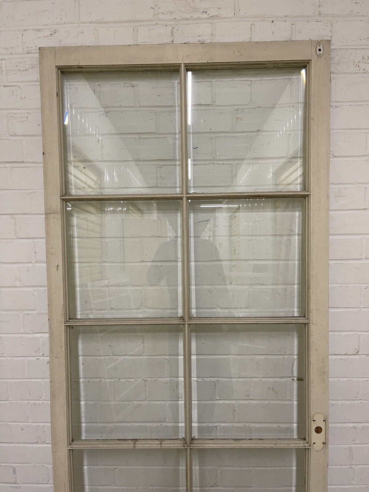 Reclaimed Georgian Wooden Panel Bevelled Glass Door 2006 x 810mm