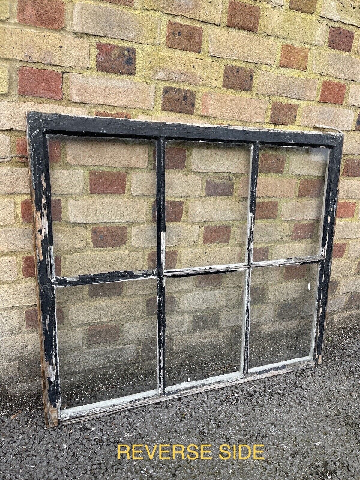 Reclaimed Old Georgian 6 Panel Wooden Window 960 x 820mm