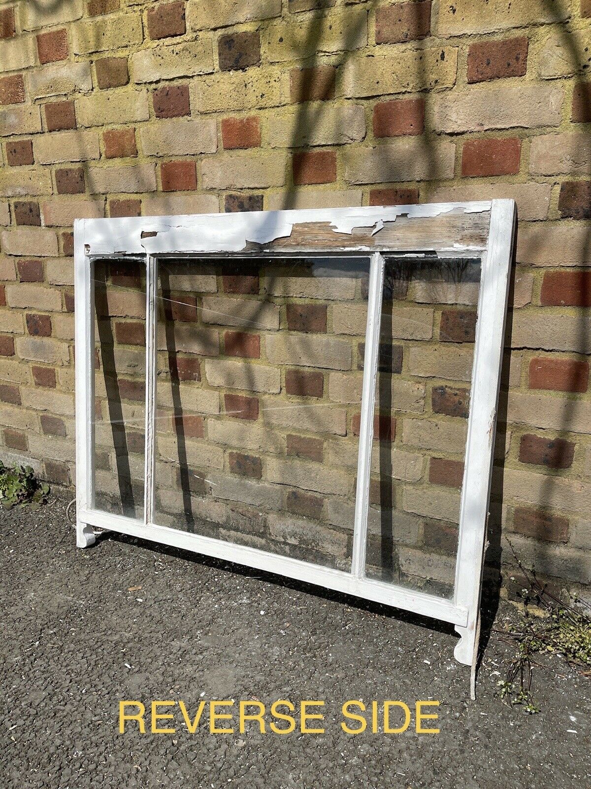 Reclaimed Old Victorian Edwardian Three Wooden Panel Sash Window