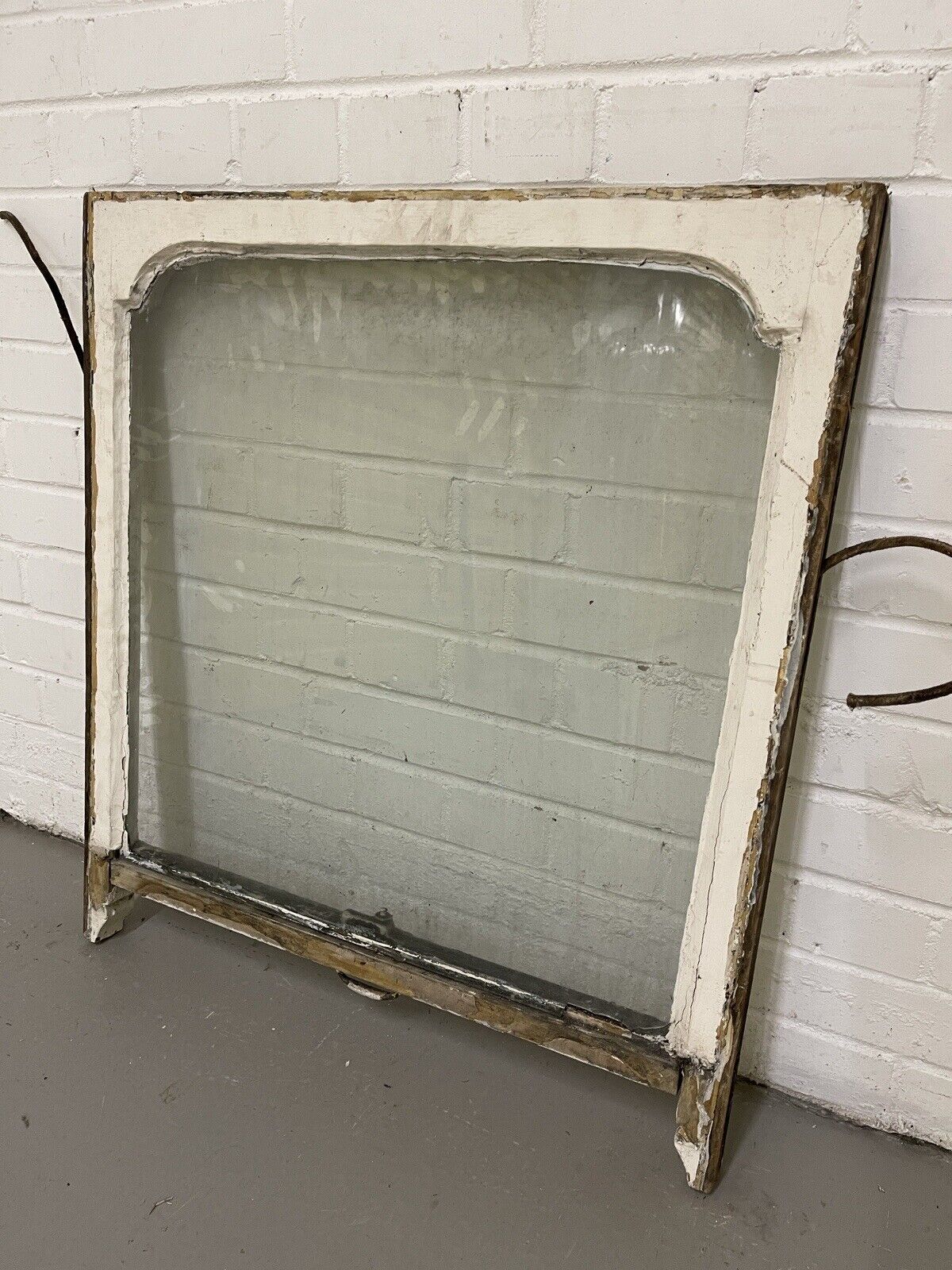Reclaimed Old Edwardian Arch Sash Wooden Window 770 x 695mm